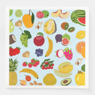 Colorful Summer Fruit Pattern Servet