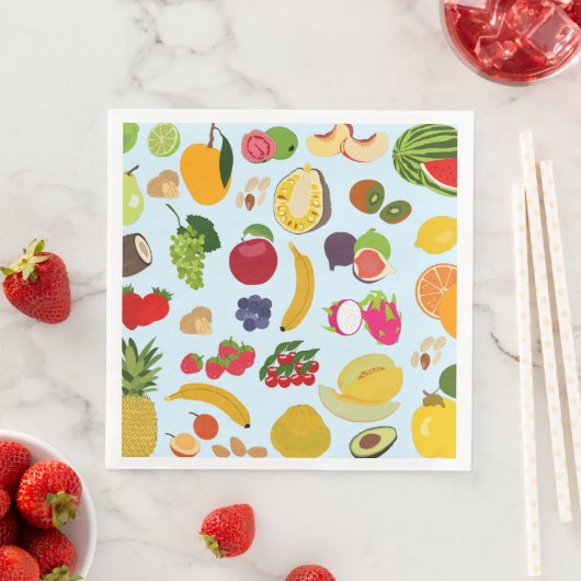 Colorful Summer Fruit Pattern Servet (Insitu)