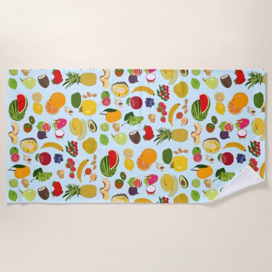 Colorful Summer Fruit Pattern Strandlaken (Voorkant)