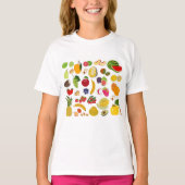 Colorful Summer Fruit Pattern T-shirt (Voorkant)
