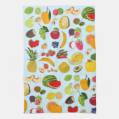 Colorful Summer Fruit Pattern Theedoek (Verticaal)