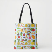 Colorful Summer Fruit Pattern Tote Bag (Voorkant)