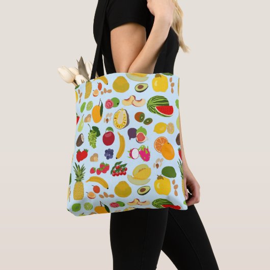 Colorful Summer Fruit Pattern Tote Bag (Dichtbij)