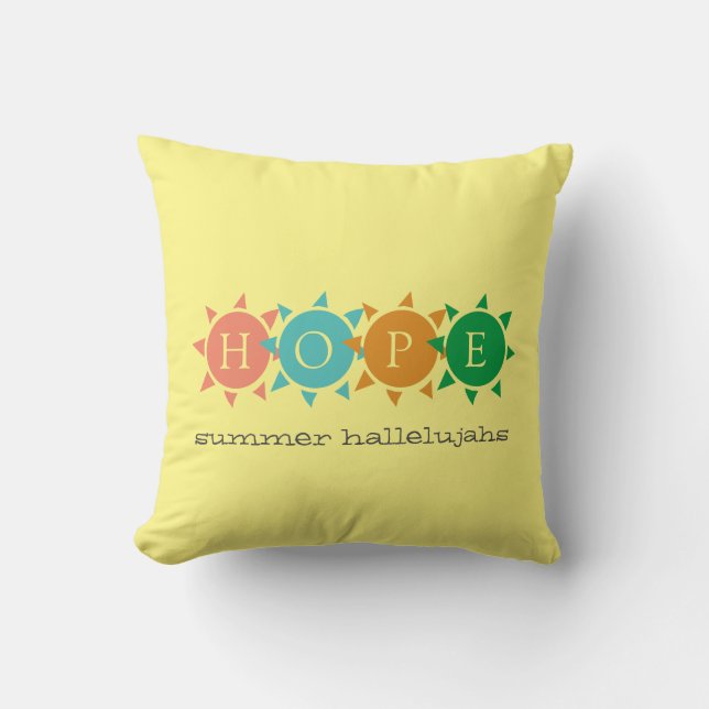 Colorful Summer Fun Sun  Hope Kussen (Voorkant)