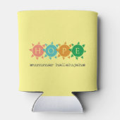 Colorful Summer Fun Sun MONOGRAM Hope Blikjeskoeler (Achterkant)
