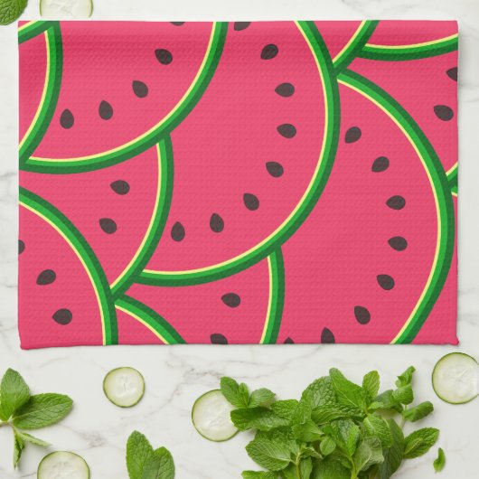 Colorful Summer Fun Watermelon Pattern Theedoek (Gevouwen)