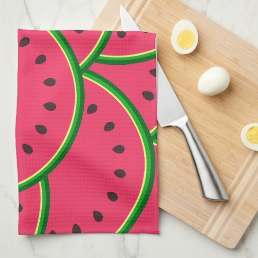 Colorful Summer Fun Watermelon Pattern Theedoek (Quarter Fold)