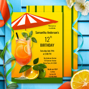 Colorful Summer Garden Birthday Kaart