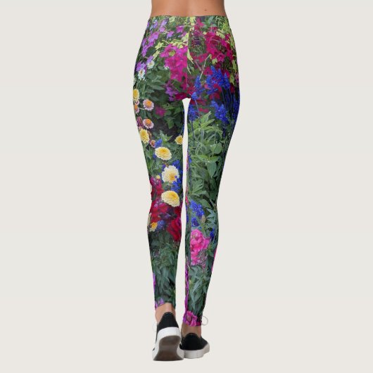 Colorful Summer Garden Floral Leggings (Achterkant)