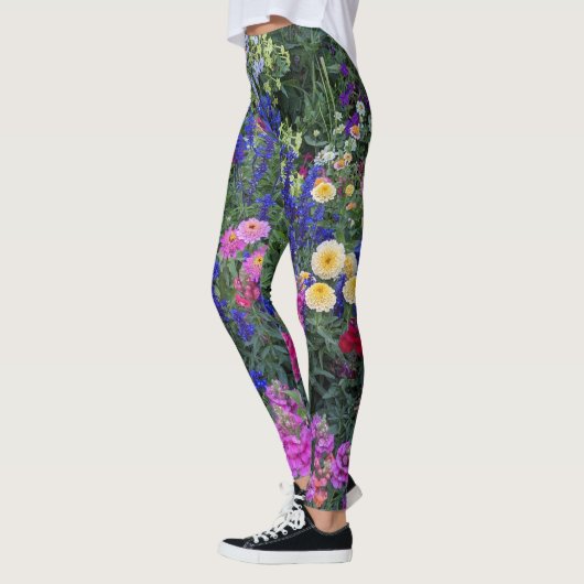 Colorful Summer Garden Floral Leggings (Links)