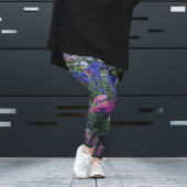 Colorful Summer Garden Floral Leggings