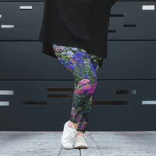 Colorful Summer Garden Floral Leggings