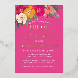 Colorful Summer Garden Floral Vrijgezellenfeest Go Folie Uitnodiging