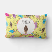 Colorful Summer Ice Cream Ice Poppen Patroon Kussen (Achterkant)