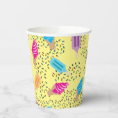 Colorful Summer Ice Cream Ice Poppen Patroon Papieren Bekers (Links)