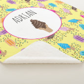 Colorful Summer Ice Cream Ice Poppen Patroon Sherpa Deken (3/4)