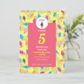 Colorful Summer Ice Cream Pattern Birthday Kaart (Staand voorkant)