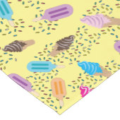 Colorful Summer Ice Cream Pattern Korte Tafelloper (Hoek)