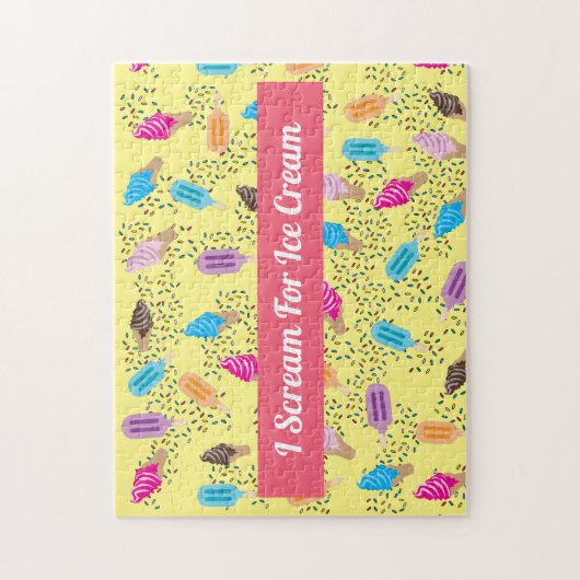 Colorful Summer Ice Cream Pattern Legpuzzel (Verticaal)
