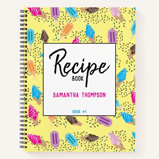 Colorful Summer Ice Cream Pattern Notitieboek (Voorkant)