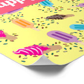 Colorful Summer Ice Cream Pattern Poster (Hoek)