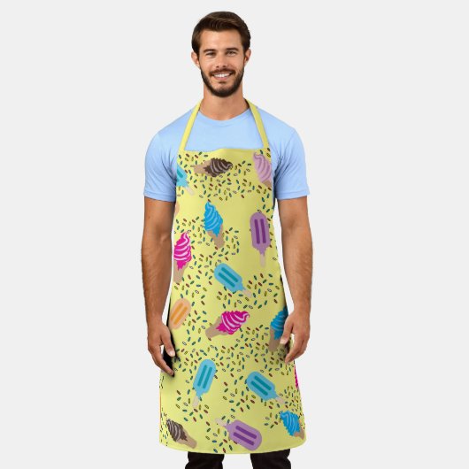 Colorful Summer Ice Cream Pattern Schort (Gedragen)