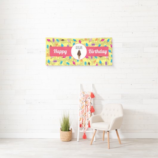 Colorful Summer Ice Cream Pattern Spandoek (Insitu)