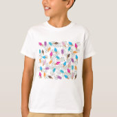 Colorful Summer Ice Cream Pattern T-shirt (Voorkant)