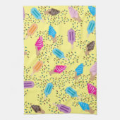 Colorful Summer Ice Cream Pattern Theedoek (Verticaal)