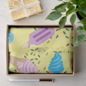 Colorful Summer Ice Cream Pattern Tissuepapier (Geschenk)
