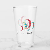 Colorful Summer Kite Surfing Glas (Voorkant)