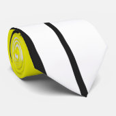 Colorful Summer Neon Yellow & Tropical Palm Trees Stropdas (Opgerold)