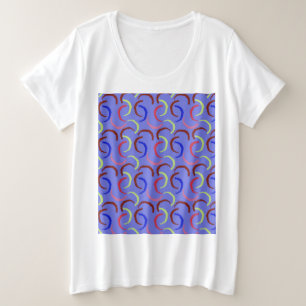 Colorful Summer Pattern Grote Maat T-shirt