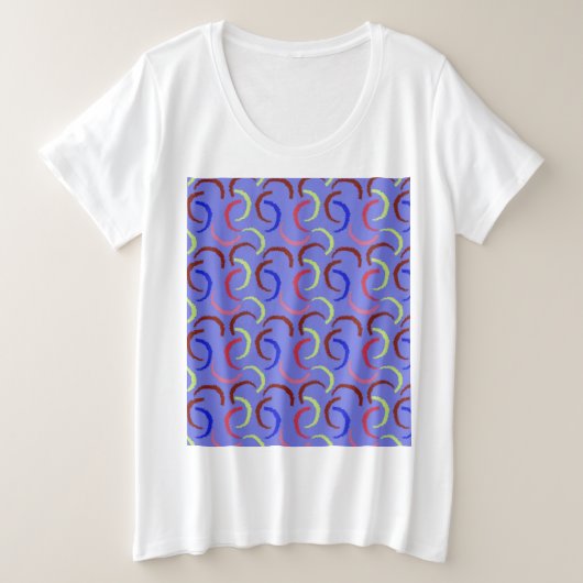 Colorful Summer Pattern Grote Maat T-shirt (Design voorkant)