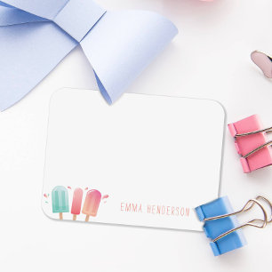 Colorful Summer Popsicle Gift for her Note Kaart Notitiekaartje