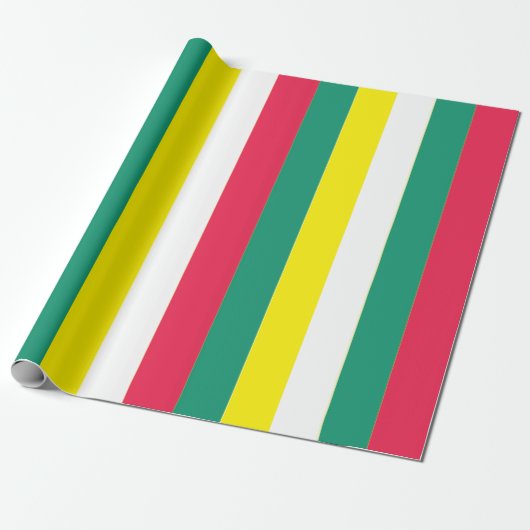 Colorful Summer Stripes Cadeaupapier (Uitgerold)