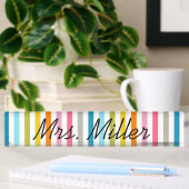 Colorful Summer Stripes Desk Naambordje