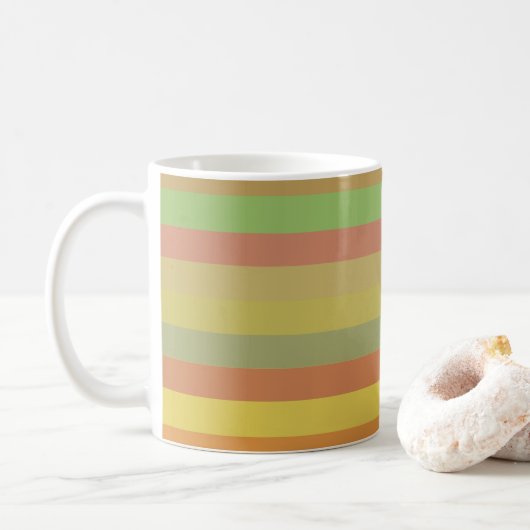 Colorful Summer Stripes Koffiemok (Met donut)