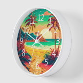 Colorful Summer Tropical Beach Landscape Artwork | (Hoek)