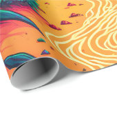 Colorful Summer Tropical Beach Landscape Artwork | Cadeaupapier (Rol Hoek)