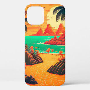 Colorful Summer Tropical Beach Landscape Artwork   Case-Mate iPhone Case