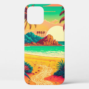 Colorful Summer Tropical Beach Landscape Artwork   Case-Mate iPhone Case