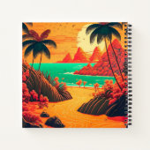 Colorful Summer Tropical Beach Landscape Artwork | Notitieboek (Achterkant)