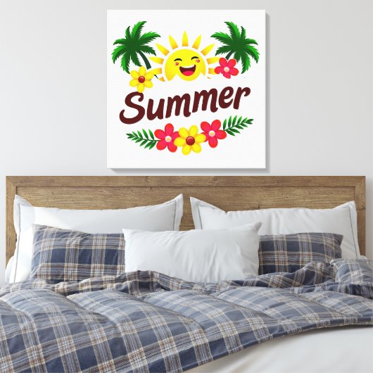 Colorful Summer Wall Art  Canvas Afdruk (Insitu (Slaapkamer))