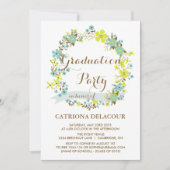 COLORFUL SUMMER WREATH | AFSTUDEREN INVITATIE KAART (Voorkant)