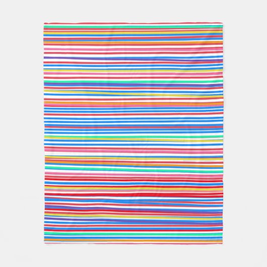 Colorful Summertime Stripes Pattern Fleece Deken (Voorkant)