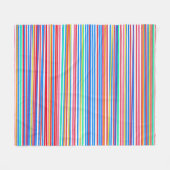 Colorful Summertime Stripes Pattern Fleece Deken (Voorkant (Horizontaal))