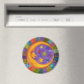 Colorful Sun, Moon en Stars Magnet (Insitu (Vaatwasser))