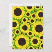 Colorful Sunflower 1e Birthday Invitation Kaart (Achterkant)