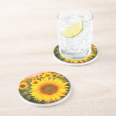 Colorful Sunflower Blooms Onderzetter (Zijkant)
